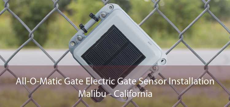 All-O-Matic Gate Electric Gate Sensor Installation Malibu - California