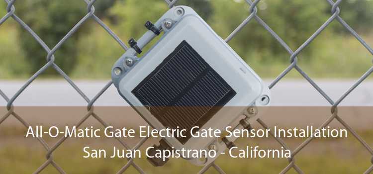 All-O-Matic Gate Electric Gate Sensor Installation San Juan Capistrano - California