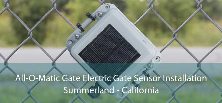 All-O-Matic Gate Electric Gate Sensor Installation Summerland - California