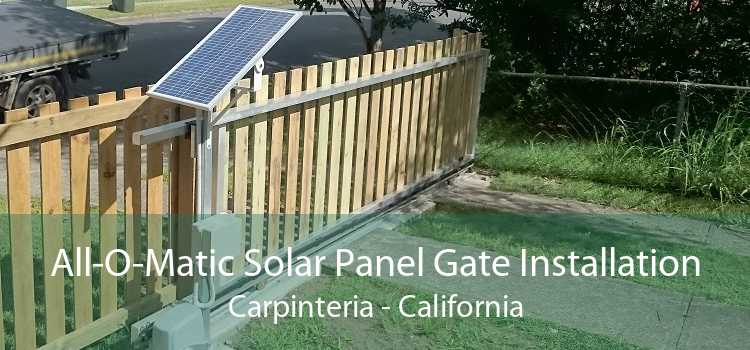 All-O-Matic Solar Panel Gate Installation Carpinteria - California