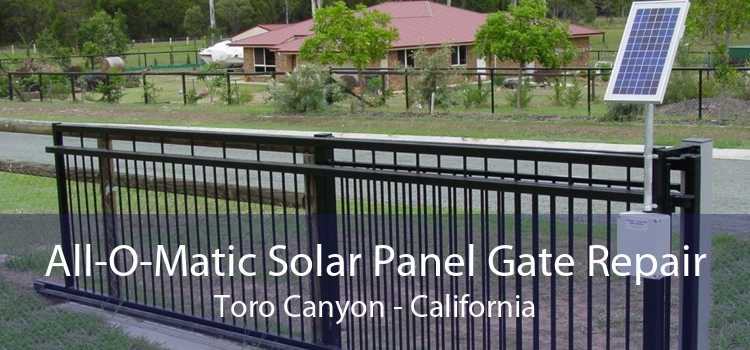 All-O-Matic Solar Panel Gate Repair Toro Canyon - California